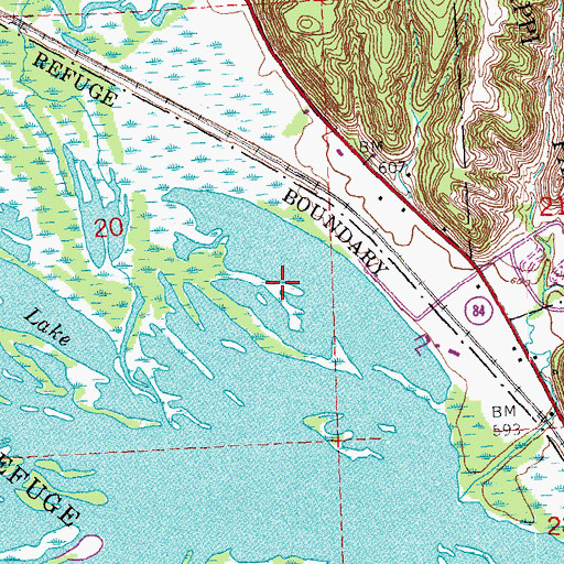 Topographic Map of Millers Lake, IL