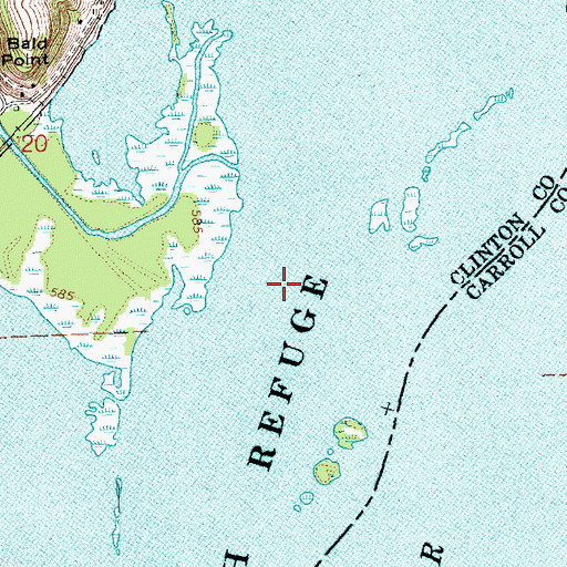 Topographic Map of Elk River Slough, IA