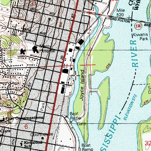 Topographic Map of Joyces Slough, IA