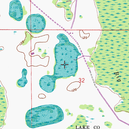 Topographic Map of Lake Grason, FL