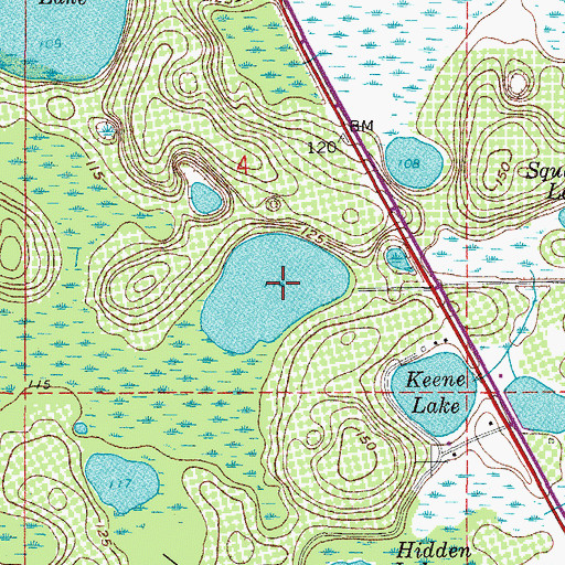 Topographic Map of Smokehouse Lake, FL