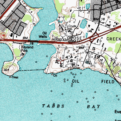 Topographic Map of Gaillard-Mitchell Cemetery, TX