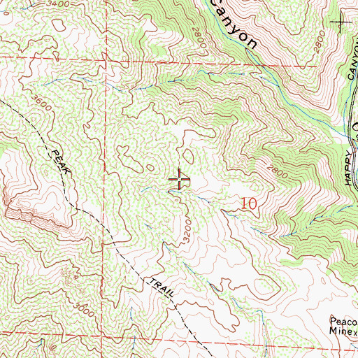 Topographic Map of Soldiers Home Spring, CA