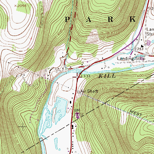 Topographic Map of Agloe (not official), NY