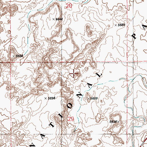 Topographic Map of Marthas Butte, AZ