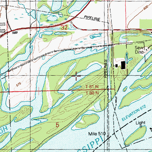 Topographic Map of Pond Lilly Lake, IA