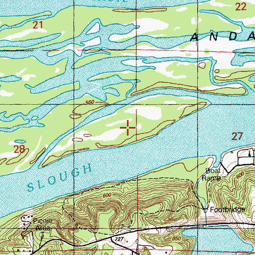 Topographic Map of Arab Island, IL