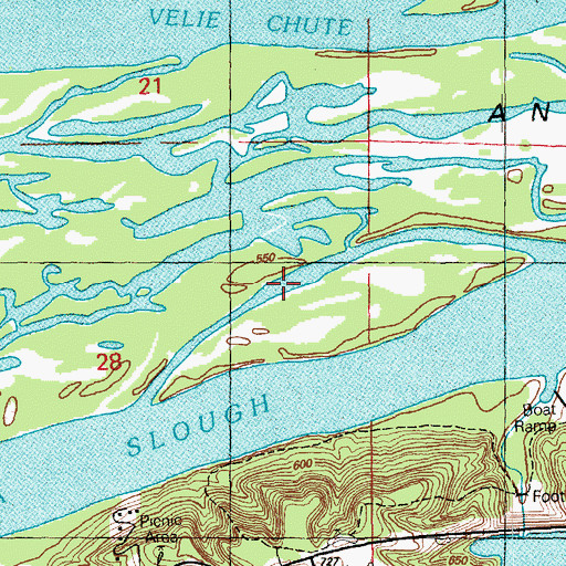 Topographic Map of Arab Chute, IL
