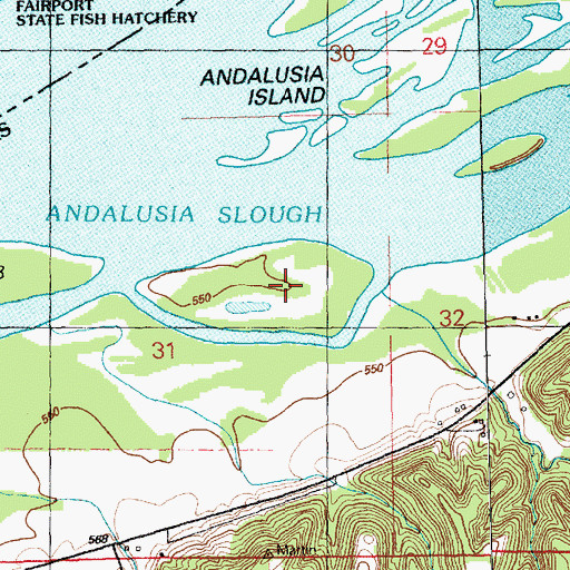Topographic Map of Martin Island, IL