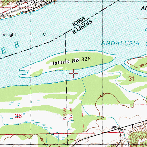 Topographic Map of Scisco Chute, IL