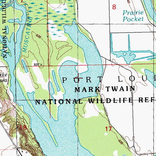 Topographic Map of Little Goose Pond, IA