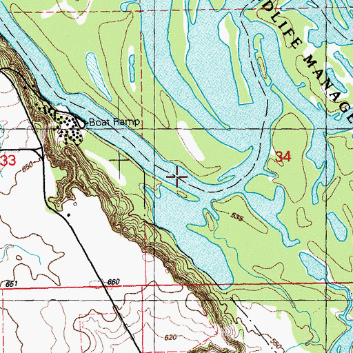Topographic Map of Sand Run, IA
