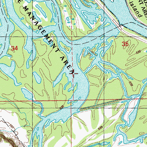 Topographic Map of Blackhawk Pond, IA