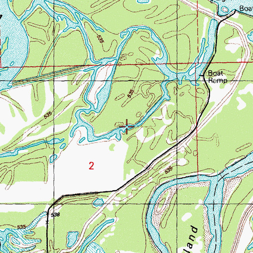 Topographic Map of Burris Ditch, IA
