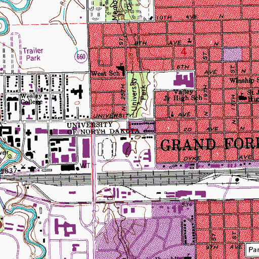 Topographic Map of Human Nutrition Research Center, ND