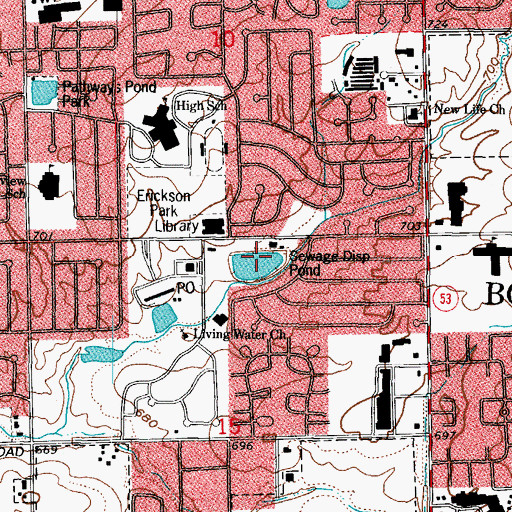 Topographic Map of Meyer Park, IL