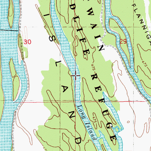 Topographic Map of Long Island Lake, IL