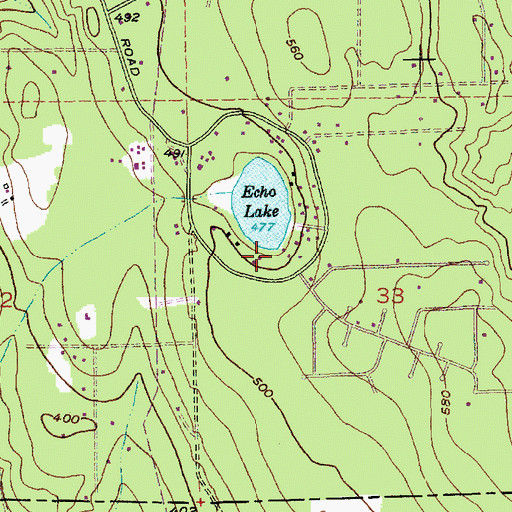 Topographic Map of Wayback Brook, WA
