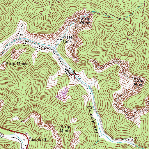 Topographic Map of Eight (historical), WV
