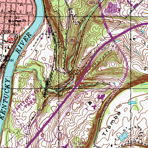 Topographic Map of Student Branch, KY