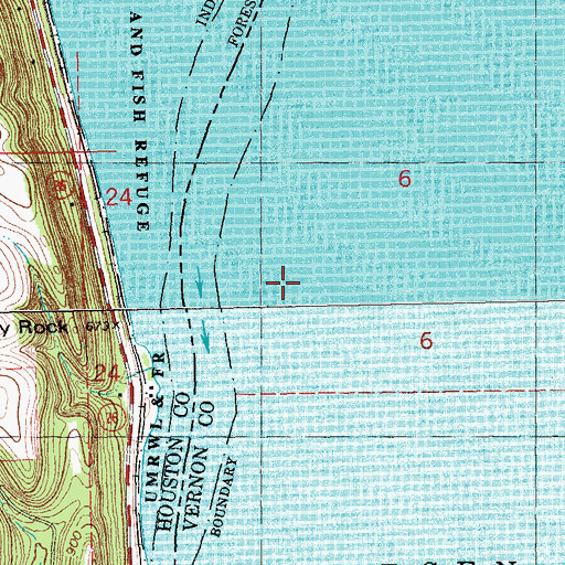 Topographic Map of Jewelwing Island, WI