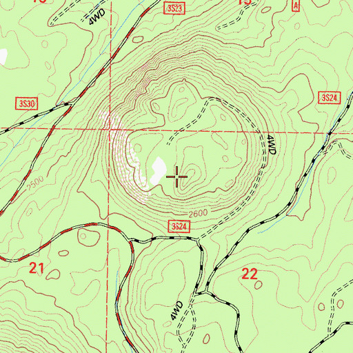 Topographic Map of Dry Creek Knoll, CA