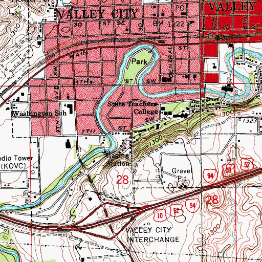 Topographic Map of McCoy Residence Hall, ND