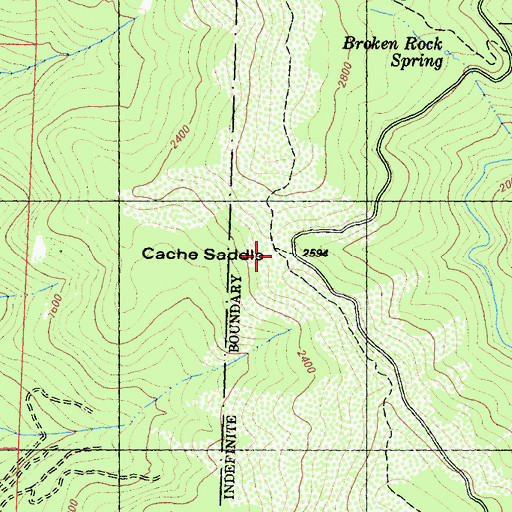 Topographic Map of Cache Saddle, CA