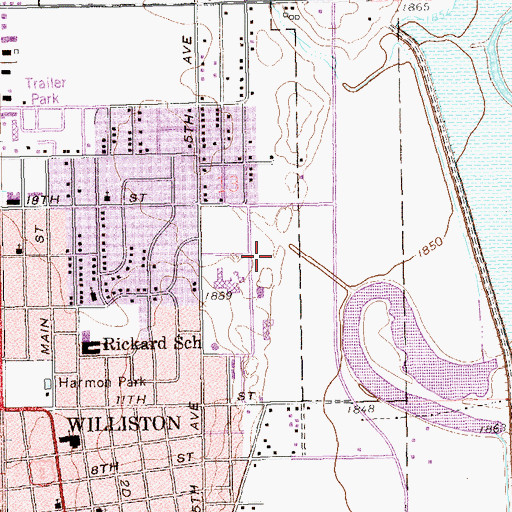 Topographic Map of Crighton Building, ND