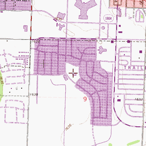 Topographic Map of Dorothy Moses Elementary School, ND