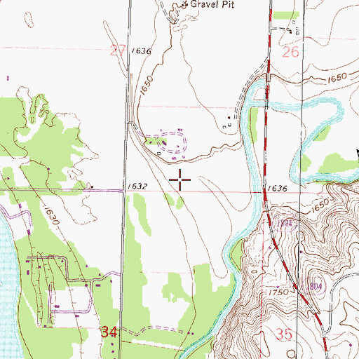 Topographic Map of Prairie Rose Elementary School, ND