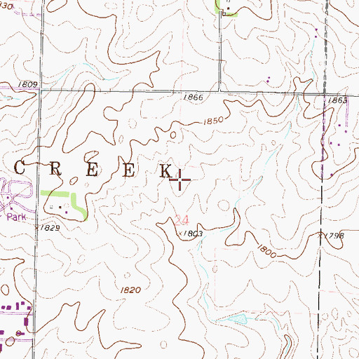 Topographic Map of Sunrise Elementary School, ND