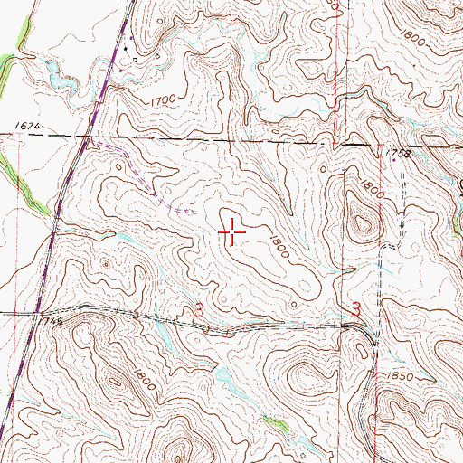 Topographic Map of Dakota Adventist Academy, ND