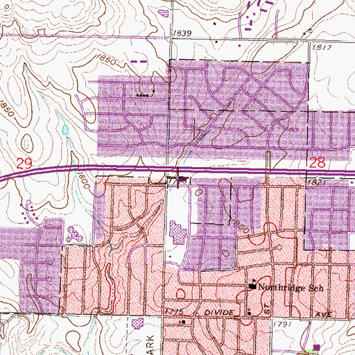 Topographic Map of Missouri Valley Montessori School, ND