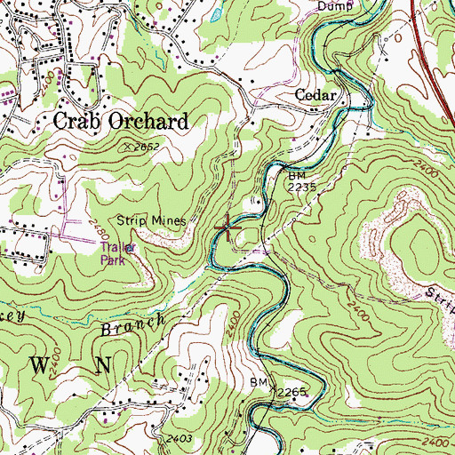 Topographic Map of Take In Hollow, WV