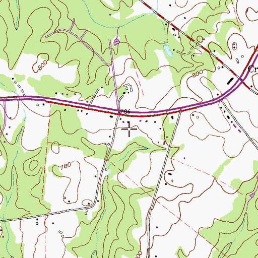 Topographic Map of Living Word Baptist Church, GA
