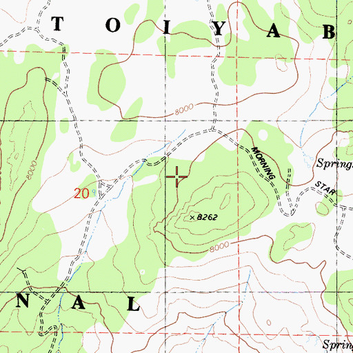 Topographic Map of Sunshine Mine, CA