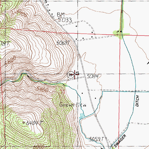 Topographic Map of Topaz Guard Station, CA