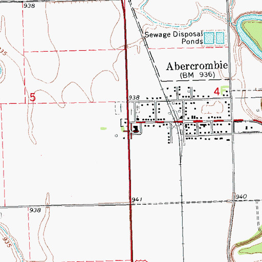 Topographic Map of Richland Elementary School, ND