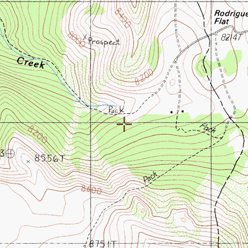 Topographic Map of Little Antelope Pack Station, CA