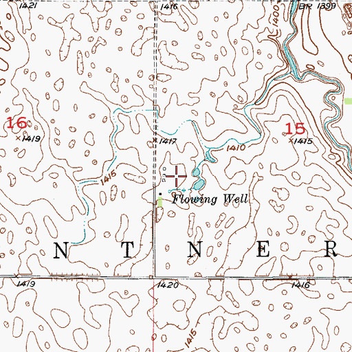 Topographic Map of Maple River Elementary School, ND