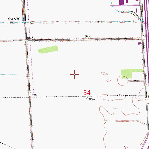 Topographic Map of Kennedy Elementary School, ND