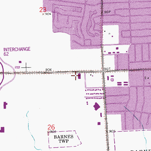 Topographic Map of Oak Grove Lutheran Elementary School, ND