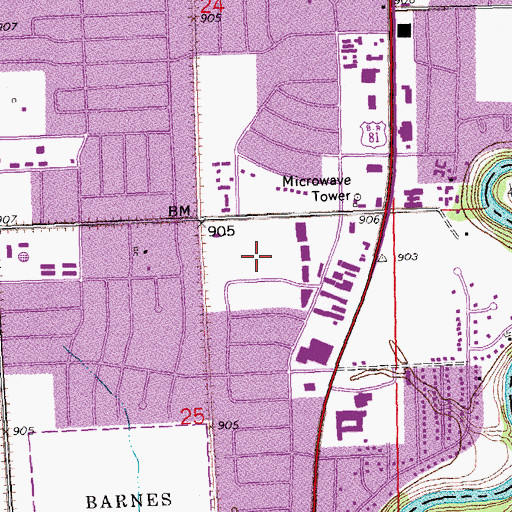 Topographic Map of Children's Montessori Center, ND