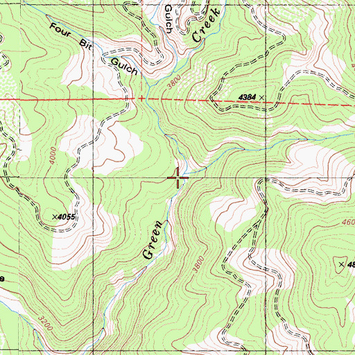 Topographic Map of Silver Gulch, CA