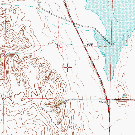 Topographic Map of Fort Yates Middle School, ND