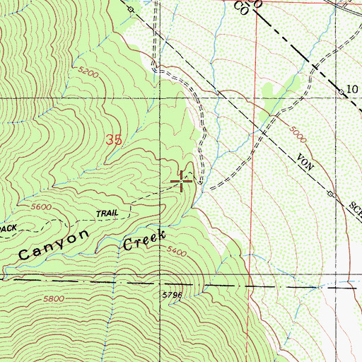 Topographic Map of Fay Canyon, CA