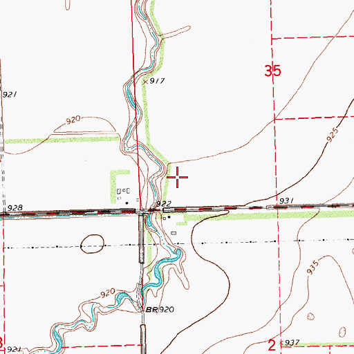 Topographic Map of Northern Cass Public School, ND