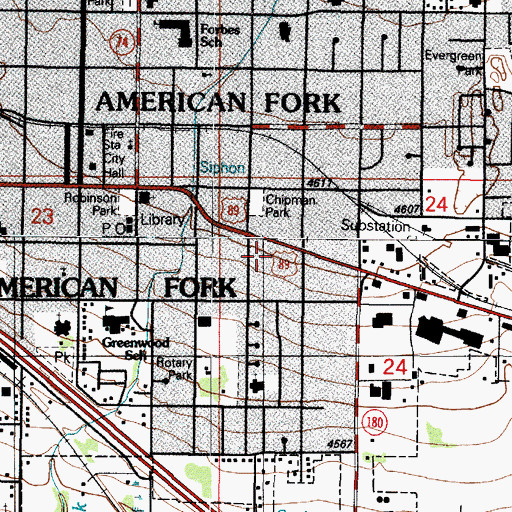 Topographic Map of Cavalry Mountain View Church, UT