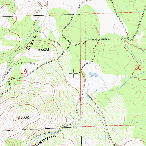 Topographic Map of Balls Canyon Hunting Club, CA